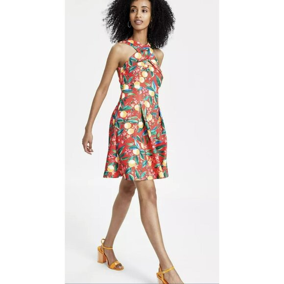 Vince Camuto $158 Size 20W Fruit Summer Midi Dress NWT - Picture 3 of 7